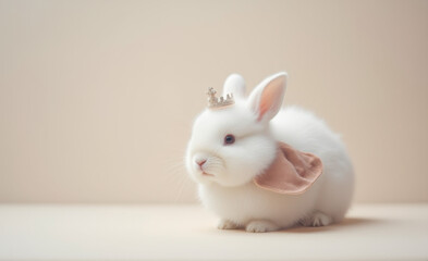 Little Bunny with a Crown and Cape