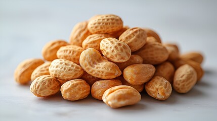 Close-up of a pile of roasted peanuts and cashews.