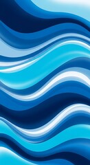 Fototapeta premium Abstract Blue Wave Background Design.