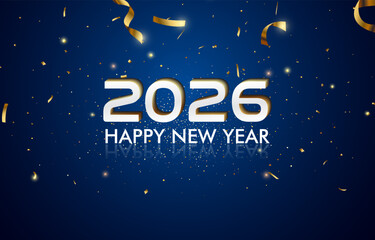 Fototapeta premium happy new year 2026 background with bokeh effect
