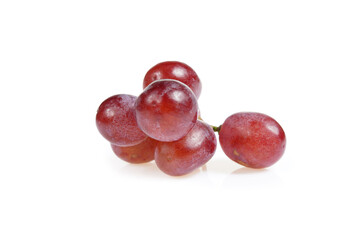 Grapes are very fresh on a white background.