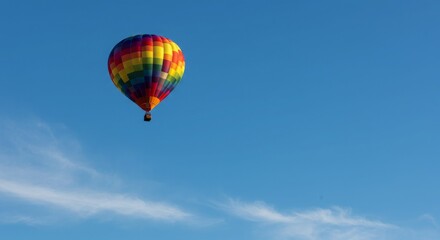 Naklejka premium Hot air balloon in the sky. hot air balloon in flight