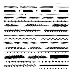 Obraz premium Hand drawn doodle line collection with sketchy strokes abstract vector illustration