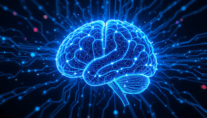 Artificial Intelligence (AI) in Technology Depiction Highlighting Intelligent Automation, Machine Learning Integration, Predictive Analytics, Cognitive Computing, and Scalable Digital Solutions