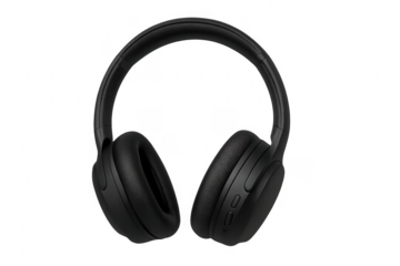Black wireless over-ear headphones for audio experience