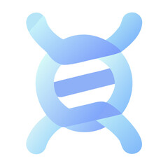 DNA double helix icon in a soft blue gradient design