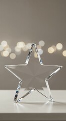 Star Trophy: A stunning, crystal-clear star trophy sits prominently, reflecting the warm, ambient light that surrounds it, symbolizing achievement and recognition.