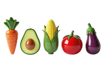 Vibrant Produce Arrangement isolated on a transparent background