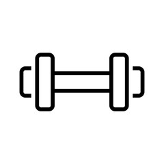 Vector black line icon for Dumbbell