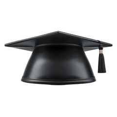 Graduation cap isolated on transparent background educational concept