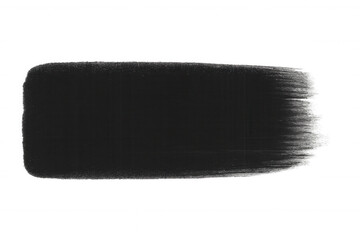 Black paint stroke grunge texture rectangle creating an abstract art background, transparent background