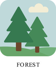 Forest Icon Illustration