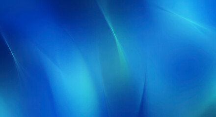 Abstract Blue and Teal Wisps of Light Flowing Gently Through Darkness