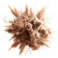 Exploding dust cloud graphic transparent background illustration