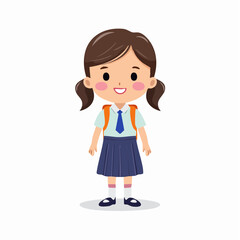 Obraz premium flat design of a child wearing a school uniform