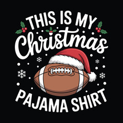 Funny Football Christmas Quote Vector