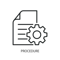 Procedure thin line vector icons.