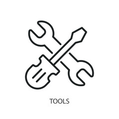 Tools thin line vector icons.