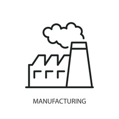 Manufacturing thin line vector icons.