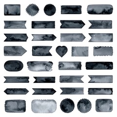 Watercolor graphic elements