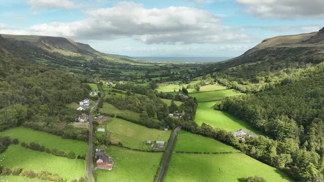 The Beautiful Glenariff Landscape In The Glens Of Antrim Northern Ireland