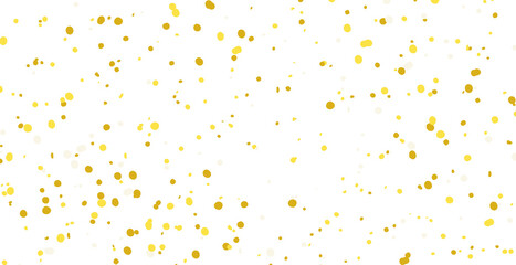 gold glitter round particles confetti. Luxury sparkling glitter dust falling isolated on transparent background. Falling magic glitter confetti, golden dust. Modern Design elements or decoration, PNG