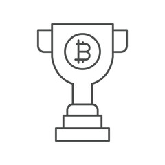 Crypto Reward thinline icon , vector, pixel perfect, illustrator file 
