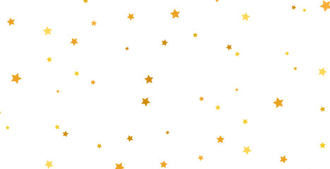 gold stars confetti, Falling magic glitter confetti, golden dust. Modern Design elements or decoration, PNG	