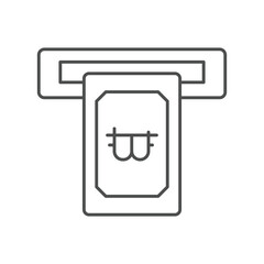 Crypto Withdrawal thinline icon , vector, pixel perfect, illustrator file 

