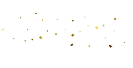 gold stars confetti, Falling magic glitter confetti, golden dust. Modern Design elements or decoration, PNG	