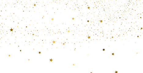 gold stars confetti, Falling magic glitter confetti, golden dust. Modern Design elements or decoration, PNG	