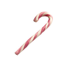 Candy cane isolated on transparent background for holiday design