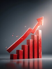 Upward Trajectory Graph: Financial Success & Economic Performance Visualization
