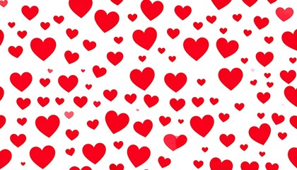 Hearts pattern on white