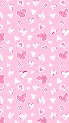 aesthetic pink cute wallpaper background illustration