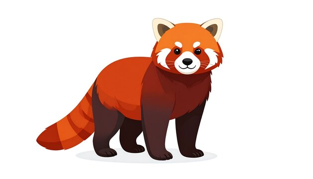 Cartoon red panda