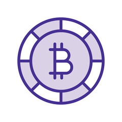 Cryptocurrency  duotone line icon , vector, pixel perfect, illustrator file 
