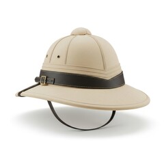 Fototapeta premium Safari pith helmet on white background