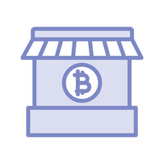 Bitcoin Market duotone line icon , vector, pixel perfect, illustrator file 
