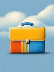 Vibrant Briefcase Design: Artistic and Modern Business Accessories