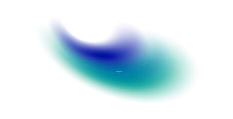 Abstract gradient shape with noise, blue and purple blurred grainy color gradation, vibrant design element