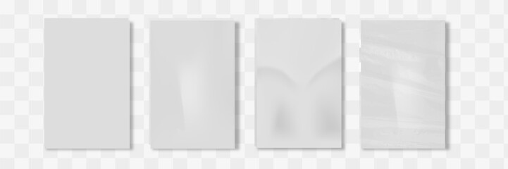 White paper sheet with wrinkle effect vector. Rough old note page with crease poster mockup design.