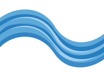 Abstract Blue Wave Pattern on White Background Illustration.