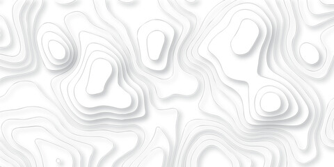 White and gray wave line circle abstract vector Topographic canyon geometric map texture. modern papercut style poster, banner design...	
