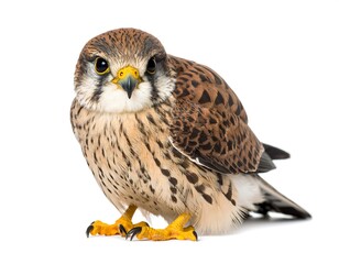 Fototapeta premium Raptor portrait against white