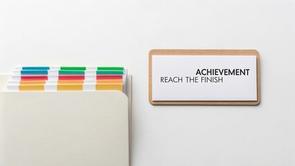 Color Coded Index Tabs Representing Goals and Achievement