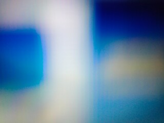 Abstract gradient blend of vibrant blues and white creating a soft ethereal atmosphere for digital...