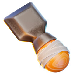 chisel 3d render icon, construction illustration