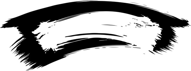 grunge brush frame with ink