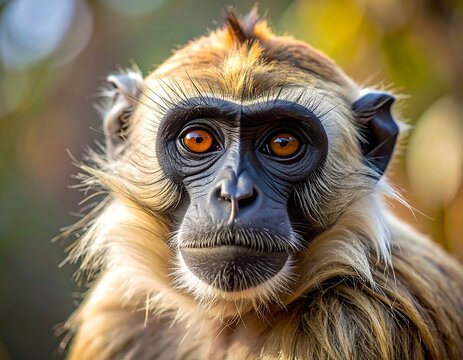 A close up photo of an inquisitive monkey